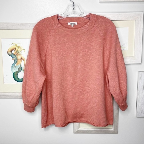 Madewell Rose Dust Telluride Crewneck Pullover Sweater Size Small - Picture 3 of 13